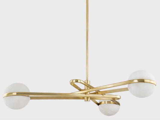 Corbett Lighting 6-Light Kyomi LED Chandelier in Vintage Brass