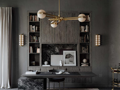 Corbett Lighting 6-Light Kyomi LED Chandelier in Vintage Brass