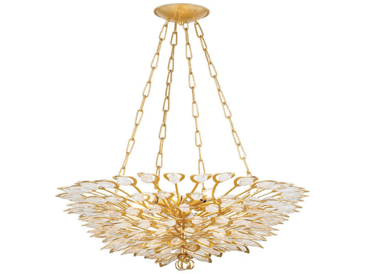 Corbett Lighting 8-Light Vittoria Chandelier in Gold Leaf