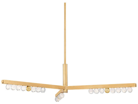 Corbett Lighting 3-Light Annecy LED Chandelier Vintage Brass