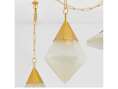 Corbett Lighting 5-Light Angelique Chandelier Vintage Polished Brass Modern