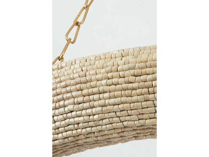 Corbett Lighting Lure 16-Light Chandelier in Vintage Gold Leaf with Wood Beads
