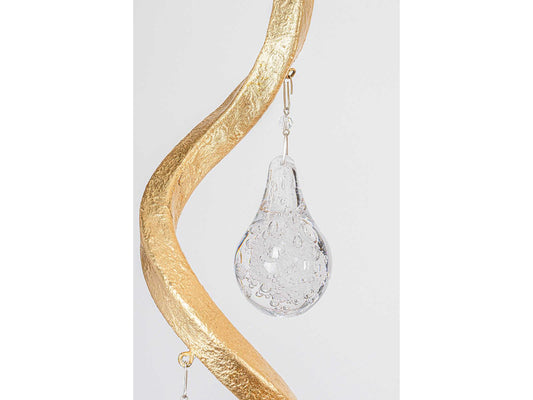 Corbett Lighting 20-Light Aveline Chandelier in Gold Leaf with Crystal