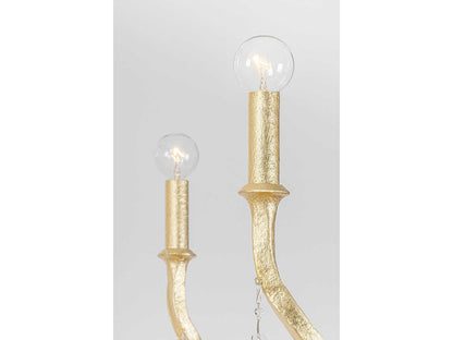 Corbett Lighting 20-Light Aveline Chandelier in Gold Leaf with Crystal