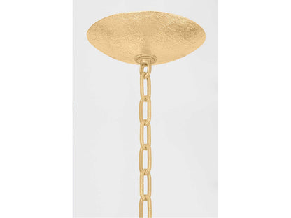 Corbett Lighting 20-Light Aveline Chandelier in Gold Leaf with Crystal