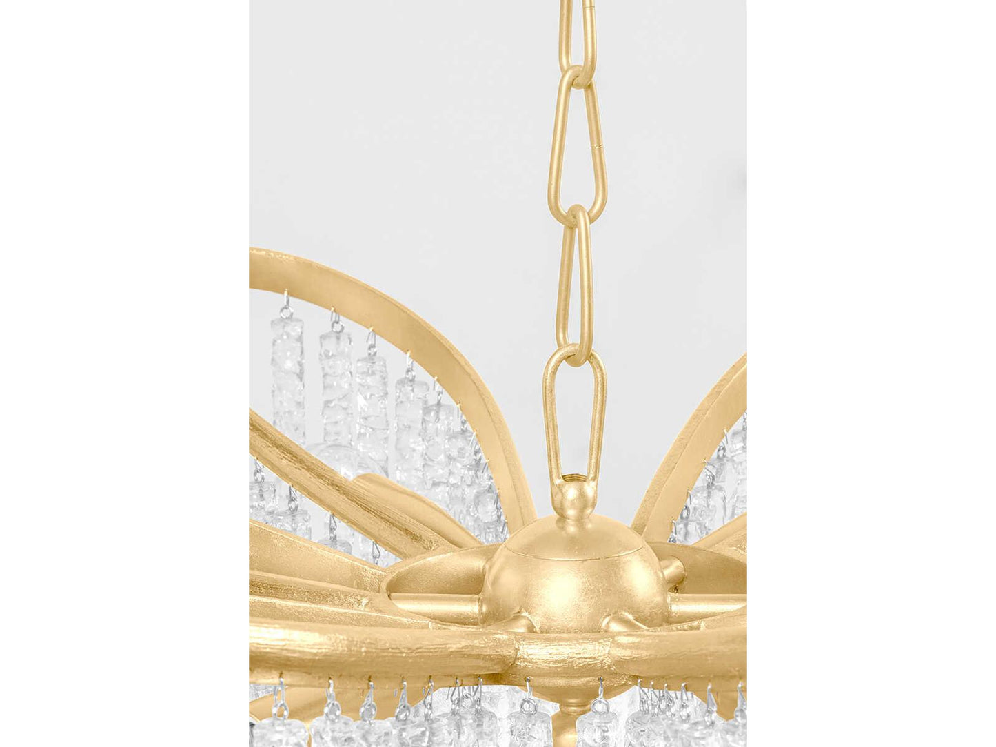 Corbett Lighting 5-Light Pandora Chandelier in Gold Leaf with Clear Crystal