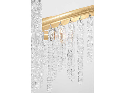 Corbett Lighting 5-Light Pandora Chandelier in Gold Leaf with Clear Crystal