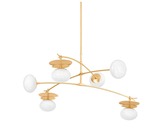 Corbett Lighting Ceylon 6-Light Pendant Light in Vintage Gold Leaf