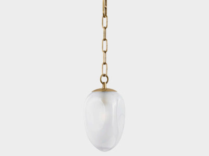 Corbett Lighting Daith 3-Light Chandelier in Vintage Brass with Etched Glass Shades