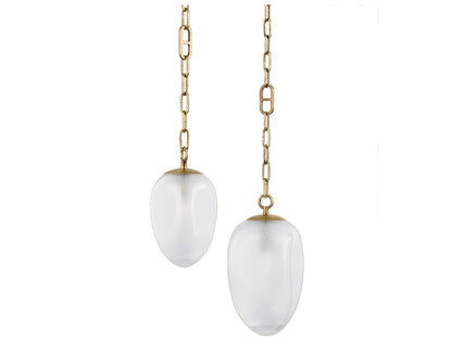 Corbett Lighting 6-Light Daith Chandelier in Vintage Brass with Etched Glass Shades