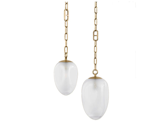 Corbett Lighting 6-Light Daith Chandelier in Vintage Brass with Etched Glass Shades