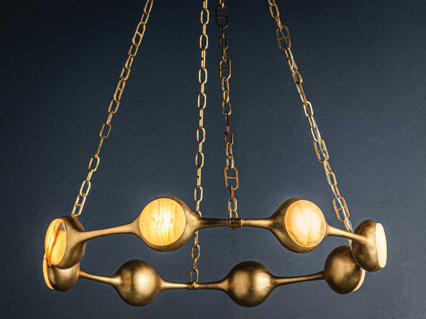 Corbett Lighting Riviere 8-Light LED Chandelier in Vintage Gold Leaf