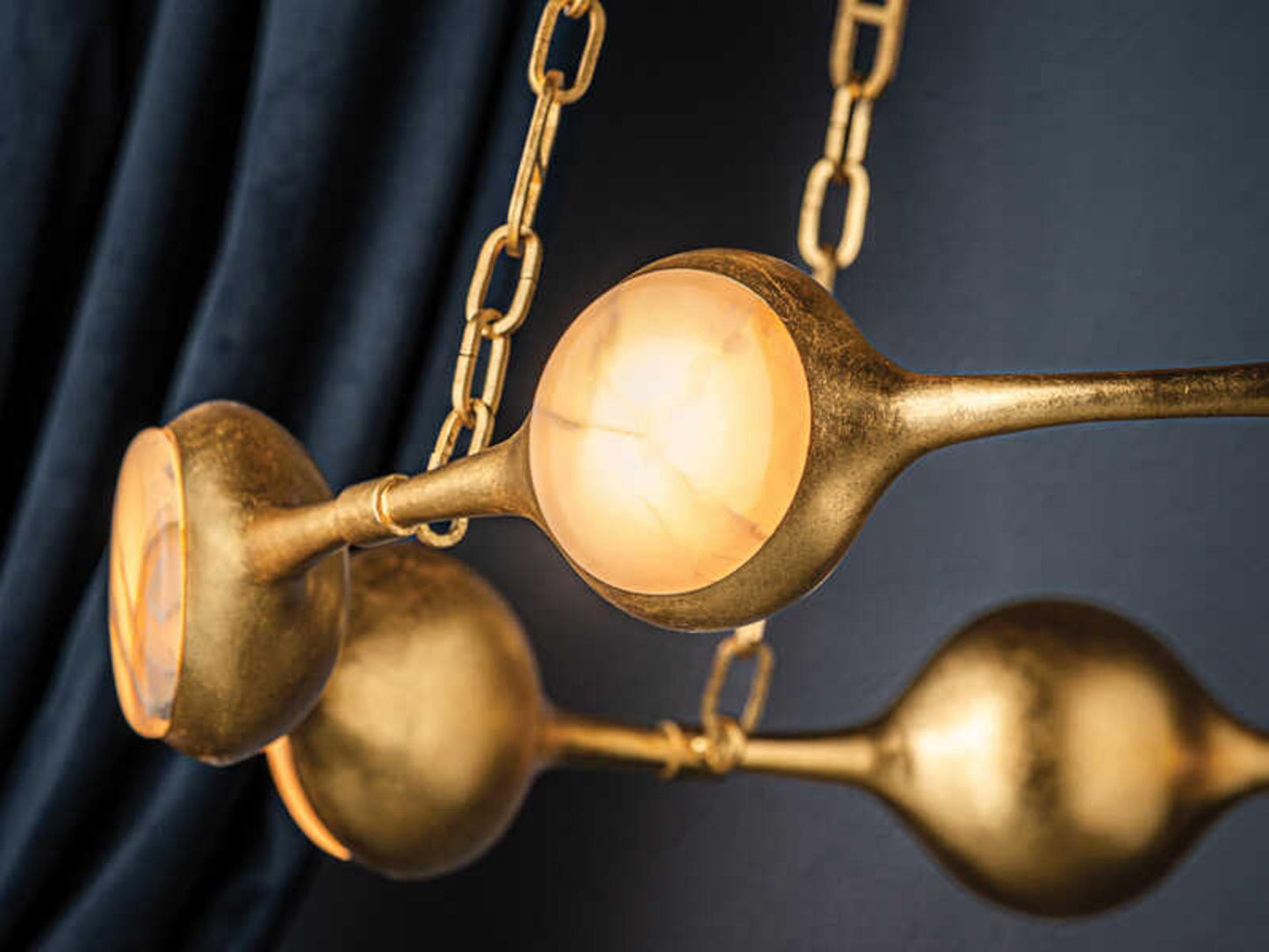 Corbett Lighting Riviere 8-Light LED Chandelier in Vintage Gold Leaf