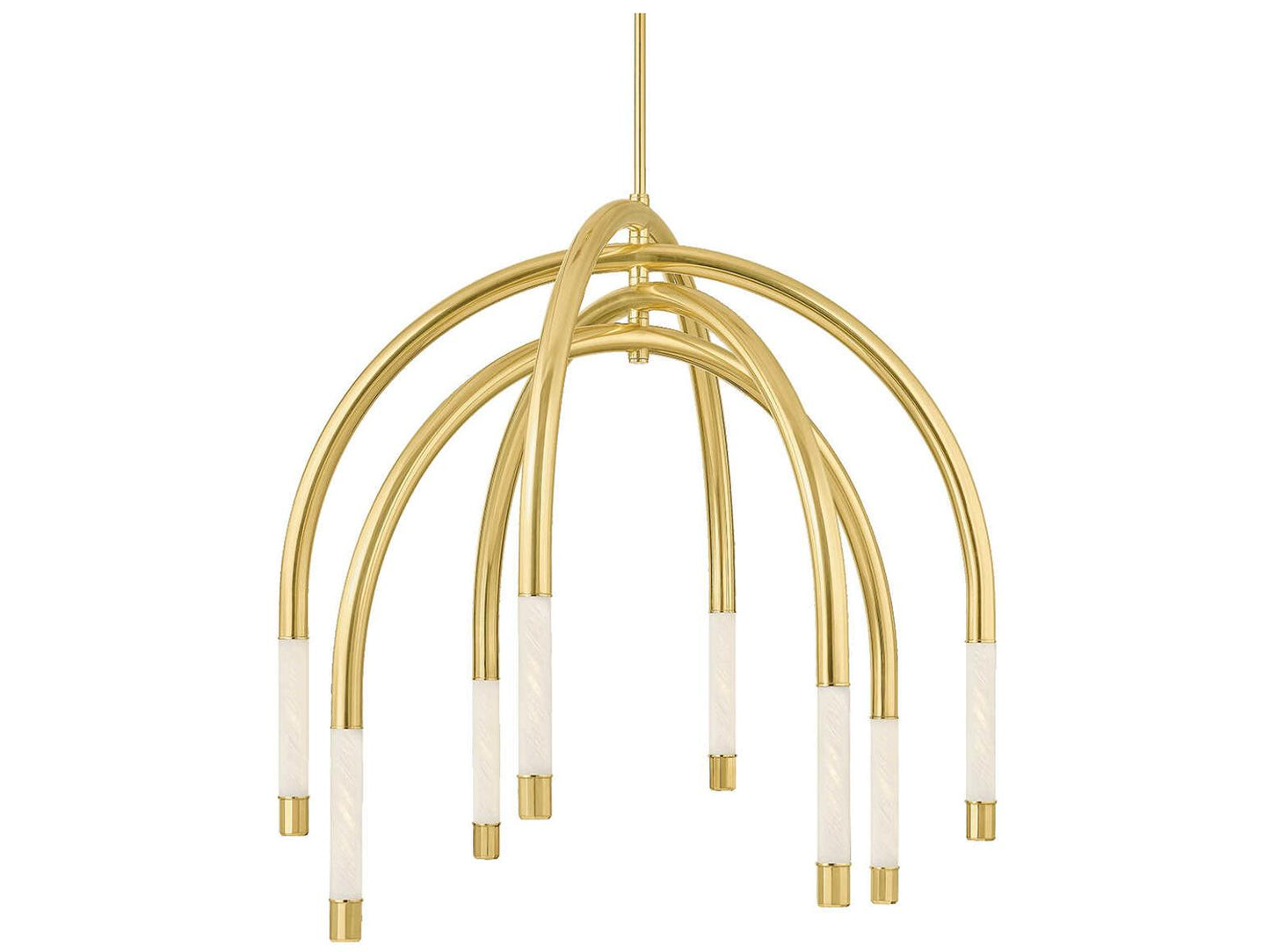 Corbett Lighting 8-Light Zeme LED Chandelier in Vintage Polished Brass
