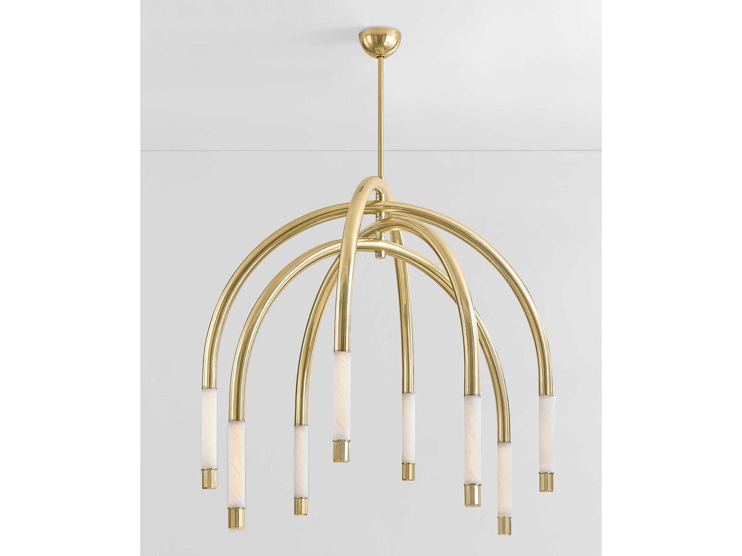 Corbett Lighting 8-Light Zeme LED Chandelier in Vintage Polished Brass