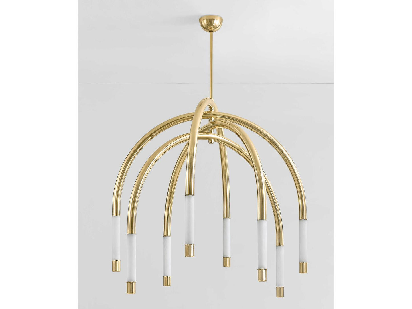 Corbett Lighting 8-Light Zeme LED Chandelier in Vintage Polished Brass