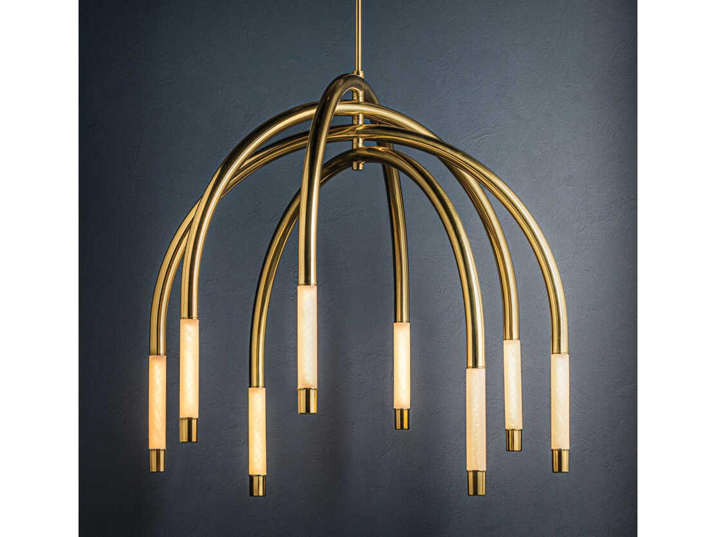 Corbett Lighting 8-Light Zeme LED Chandelier in Vintage Polished Brass