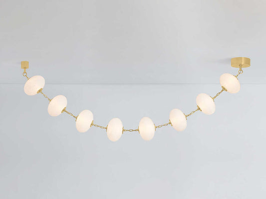 Corbett Lighting Nephele 8-Light LED Linear Chandelier in Vintage Polished Brass