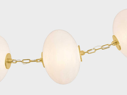 Corbett Lighting Nephele 8-Light LED Linear Chandelier in Vintage Polished Brass