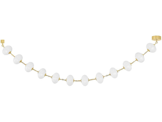 Corbett Lighting Nephele 12-Light LED Linear Chandelier in Vintage Polished Brass