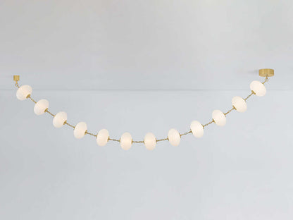 Corbett Lighting Nephele 12-Light LED Linear Chandelier in Vintage Polished Brass