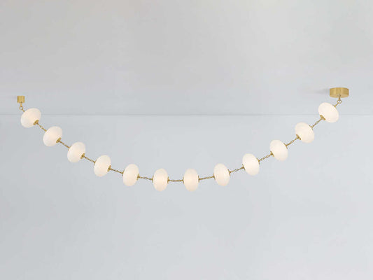 Corbett Lighting Nephele 12-Light LED Linear Chandelier in Vintage Polished Brass