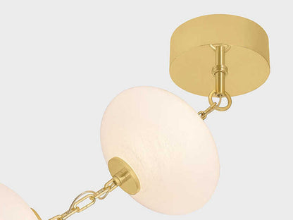 Corbett Lighting Nephele 12-Light LED Linear Chandelier in Vintage Polished Brass