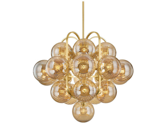 Corbett Lighting 21-Light Cronus Chandelier in Vintage Polished Brass