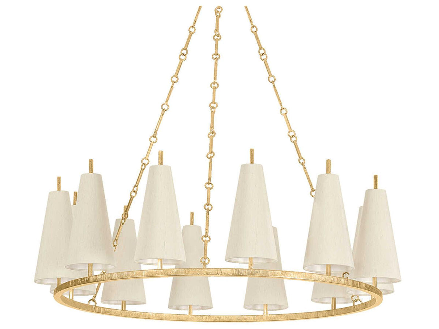 Corbett Lighting 12-Light Tirana Chandelier in Vintage Gold Leaf