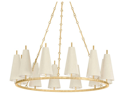 Corbett Lighting 12-Light Tirana Chandelier in Vintage Gold Leaf