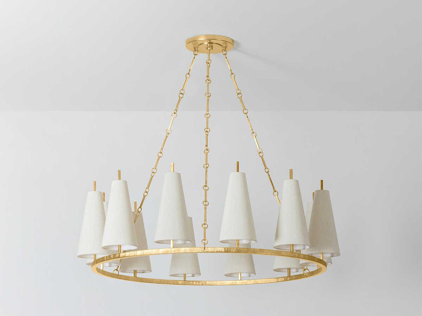 Corbett Lighting 12-Light Tirana Chandelier in Vintage Gold Leaf
