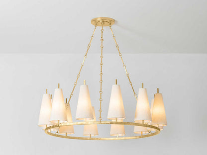 Corbett Lighting 12-Light Tirana Chandelier in Vintage Gold Leaf