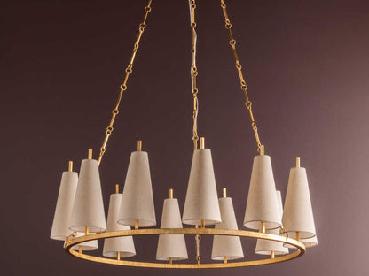 Corbett Lighting 12-Light Tirana Chandelier in Vintage Gold Leaf