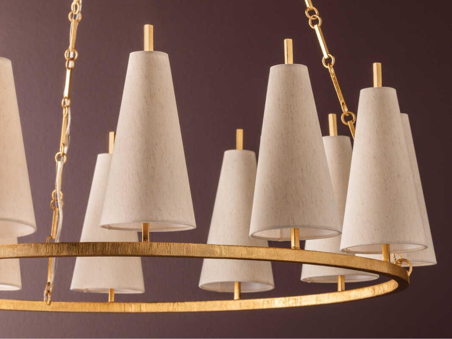 Corbett Lighting 12-Light Tirana Chandelier in Vintage Gold Leaf