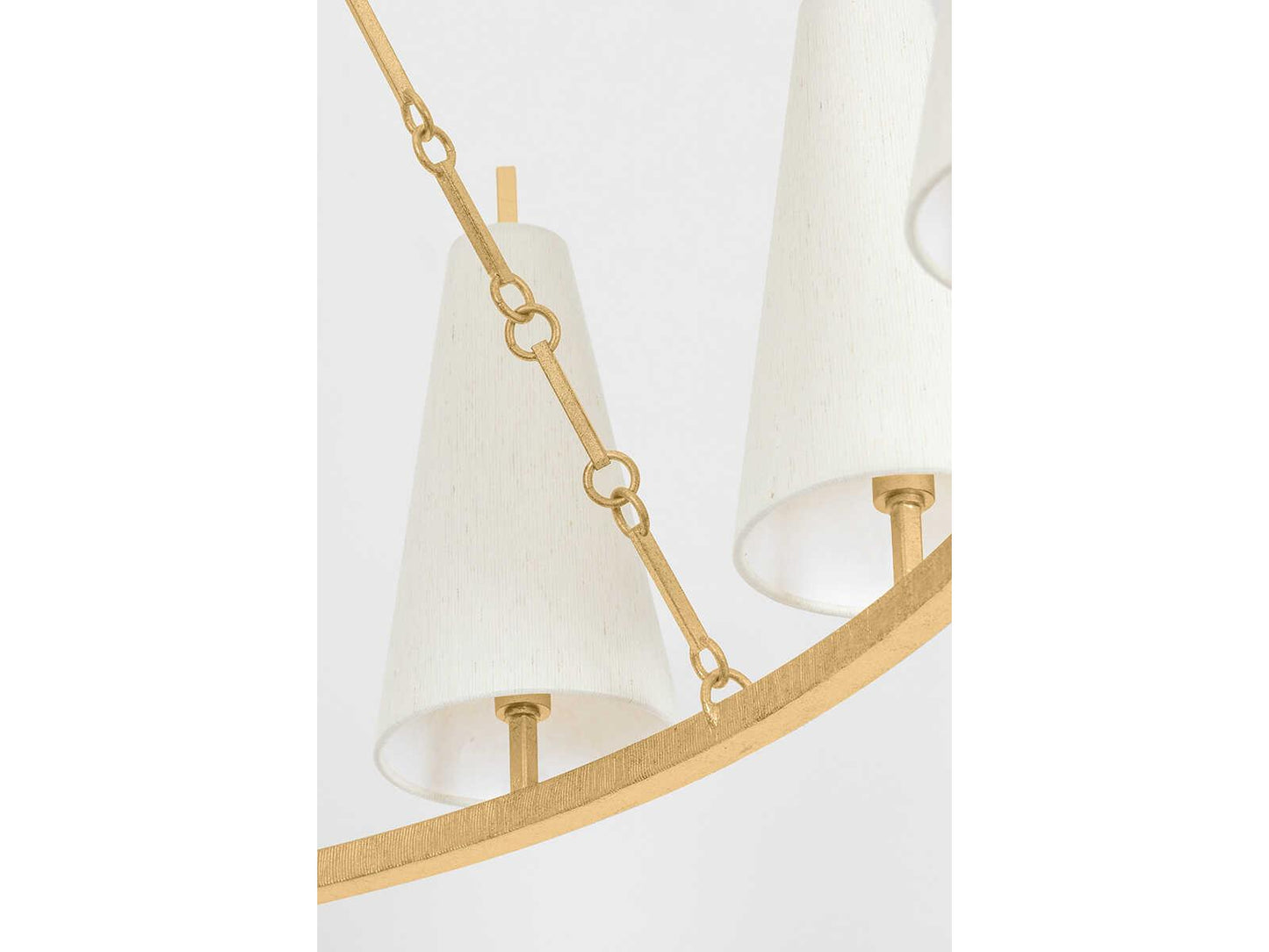 Corbett Lighting 15-Light Tirana Chandelier in Vintage Gold Leaf with Silk Shades