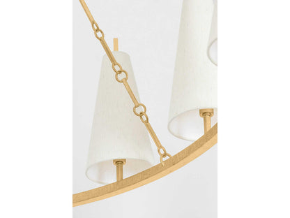 Corbett Lighting 15-Light Tirana Chandelier in Vintage Gold Leaf with Silk Shades
