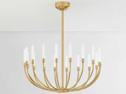 Corbett Lighting 18-Light Amalthea Chandelier in Vintage Brass