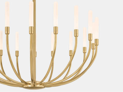 Corbett Lighting 18-Light Amalthea Chandelier in Vintage Brass