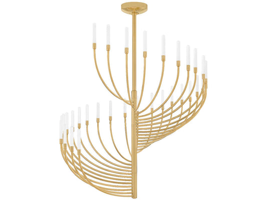 Corbett Lighting Amalthea 32-Light LED Chandelier in Vintage Brass
