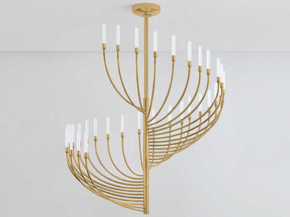 Corbett Lighting Amalthea 32-Light LED Chandelier in Vintage Brass