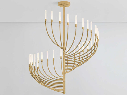 Corbett Lighting Amalthea 32-Light LED Chandelier in Vintage Brass