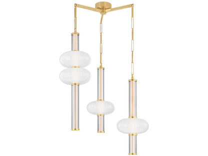 Corbett Lighting Corbin 3-Light LED Chandelier in Vintage Brass