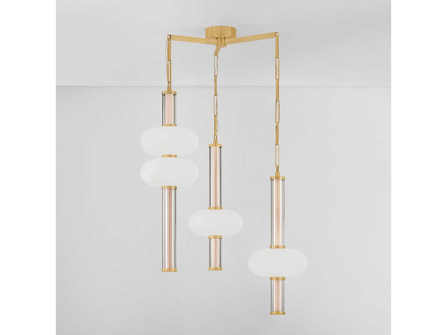 Corbett Lighting Corbin 3-Light LED Chandelier in Vintage Brass