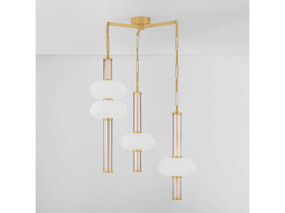 Corbett Lighting Corbin 3-Light LED Chandelier in Vintage Brass