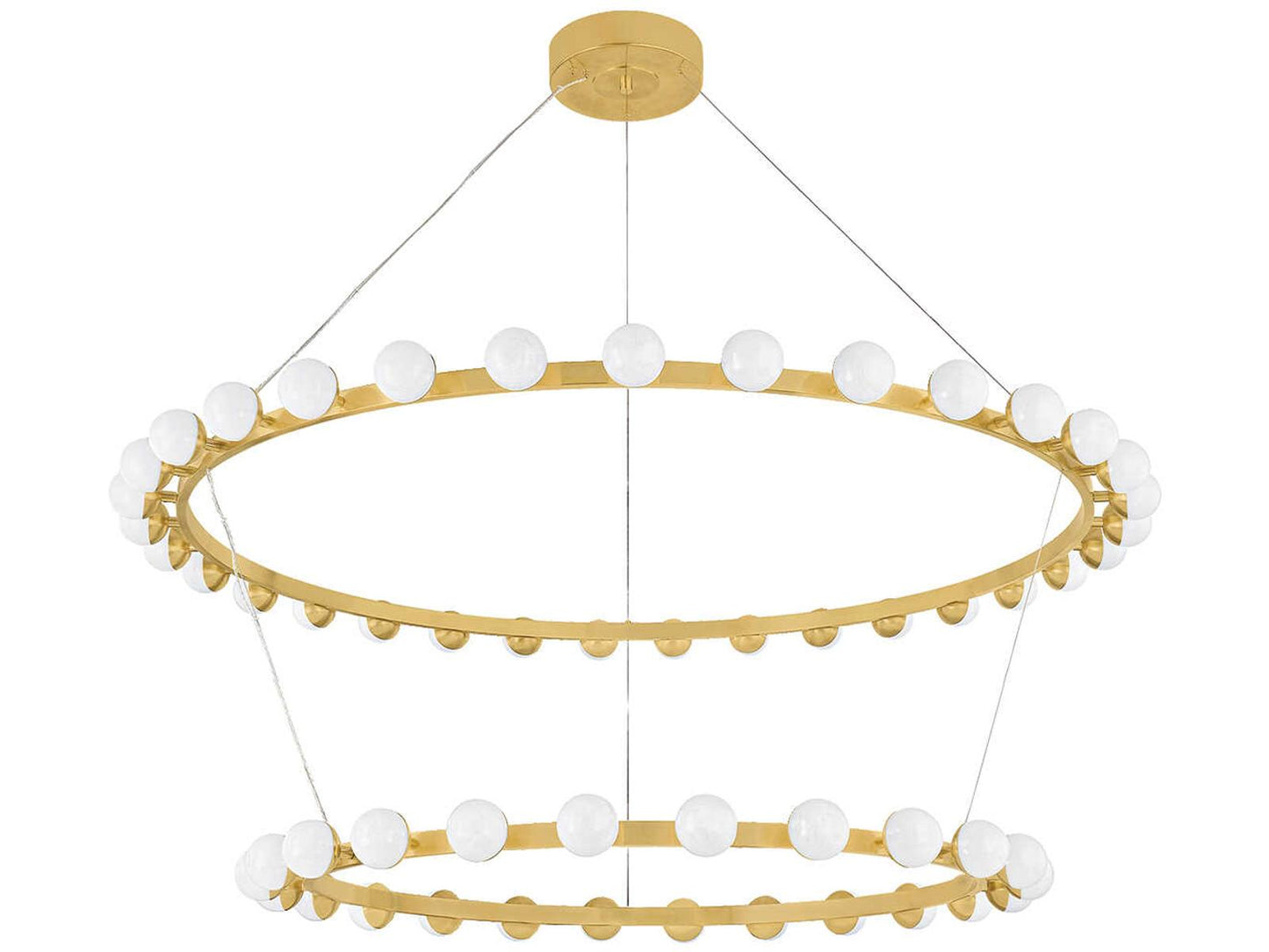 Corbett Lighting 57-Light Linus LED Chandelier in Vintage Brass