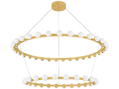 Corbett Lighting 57-Light Linus LED Chandelier in Vintage Brass