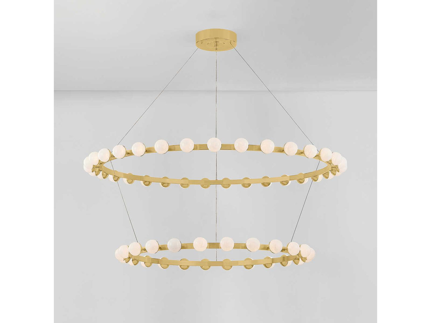 Corbett Lighting 57-Light Linus LED Chandelier in Vintage Brass