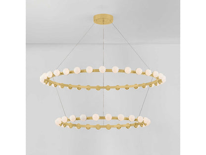 Corbett Lighting 57-Light Linus LED Chandelier in Vintage Brass