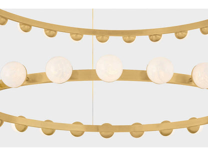 Corbett Lighting 57-Light Linus LED Chandelier in Vintage Brass
