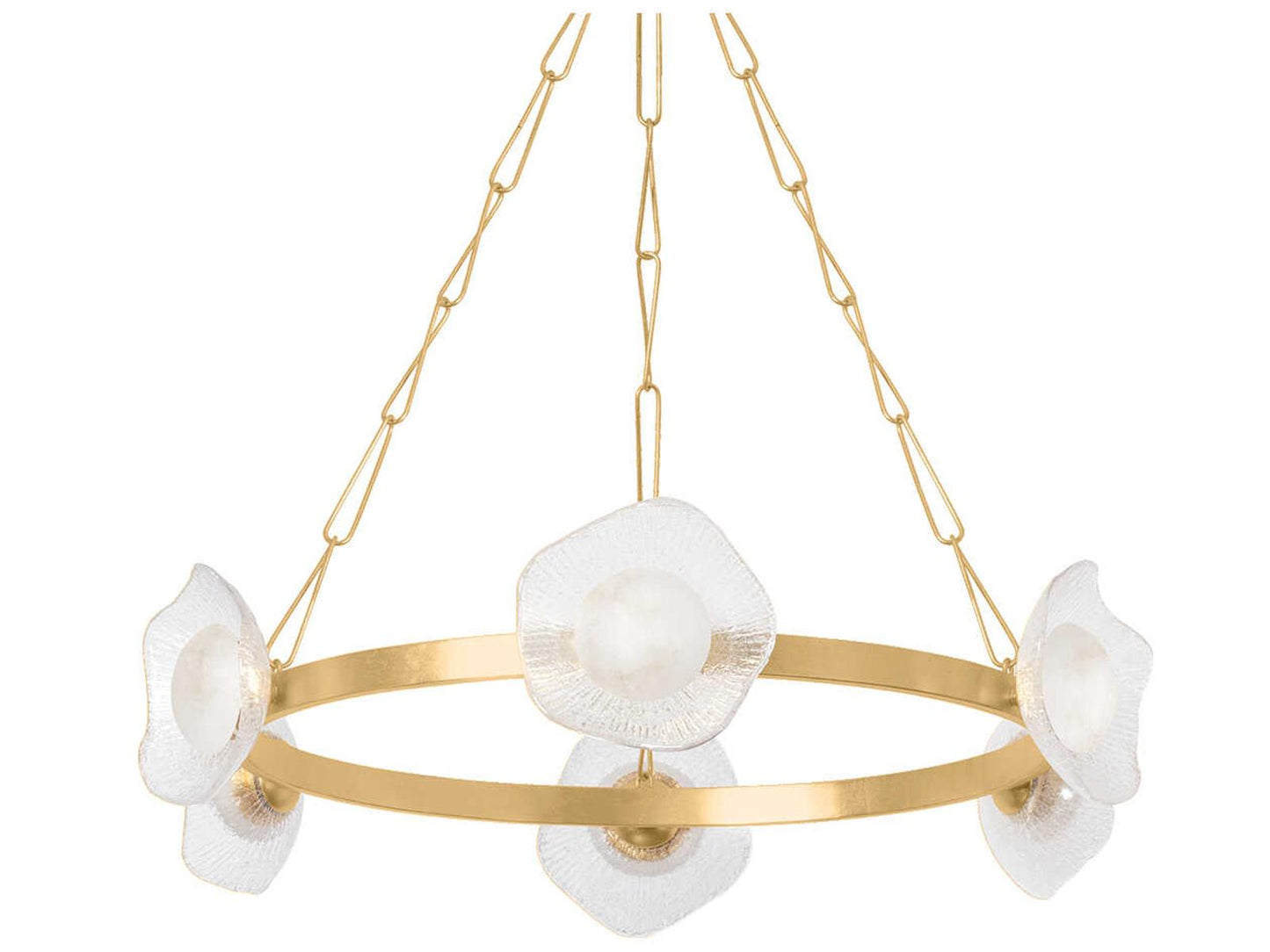 Corbett Lighting 6-Light Almandine LED Chandelier in Vintage Gold Leaf